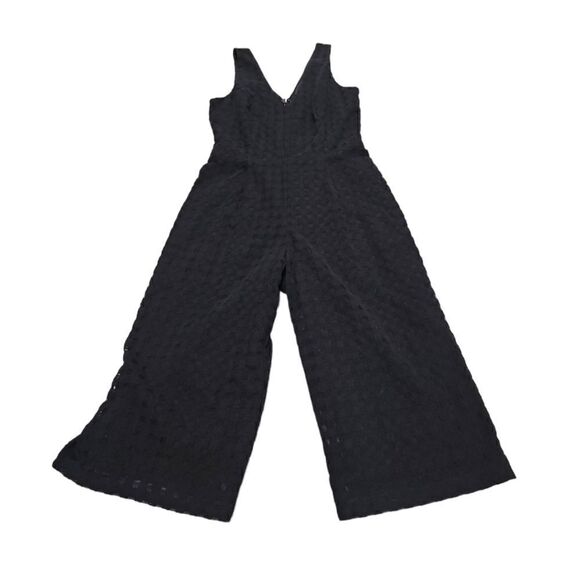 Adelyn Rae Black Crochet Overlay Black Cropped One Piece Jumper Size Small - Picture 1 of 11